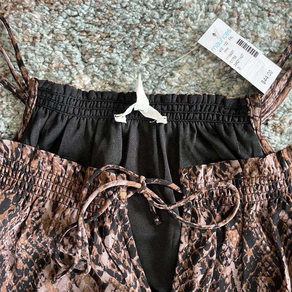 Maurices Snakeskin Keyhole Neck Dress Women’s Size 0 New With Tags - Picture 3 of 9